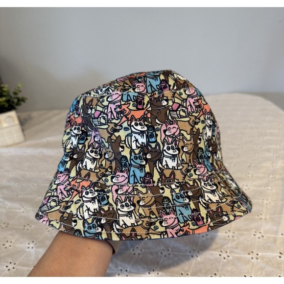 Rare Bob's From Sketchers Bucket Hat Friends Fur Ever Dogs Print Adult - Picture 7 of 7
